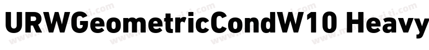 URWGeometricCondW10 Heavy Regular字体转换